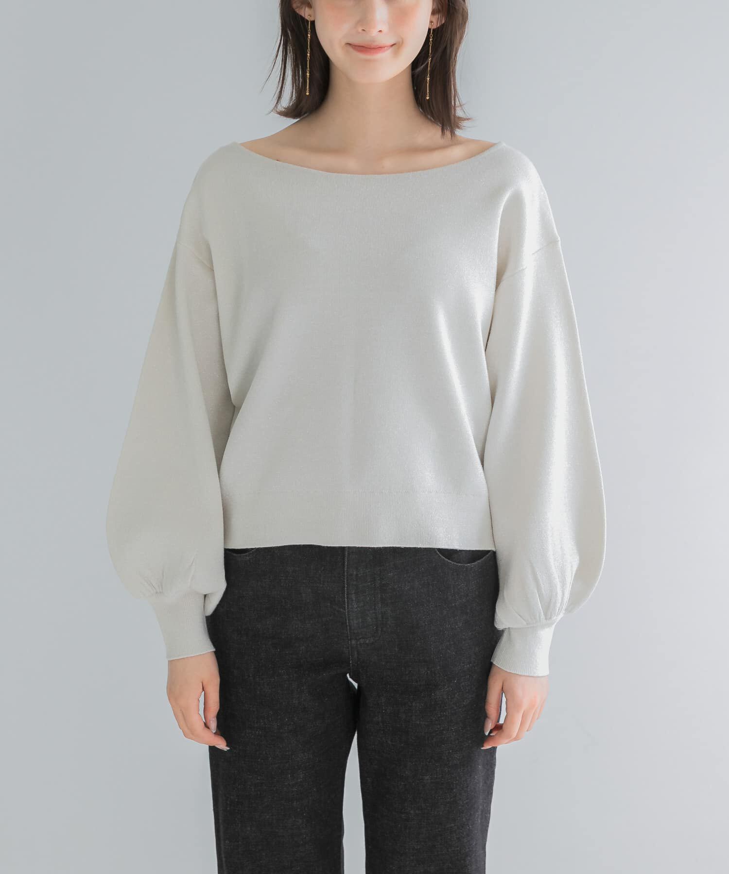 URBAN RESEARCH ROSSO「『一部WEB限定カラー』2WAYオフショルスウェットニット」|ニット・セーター|