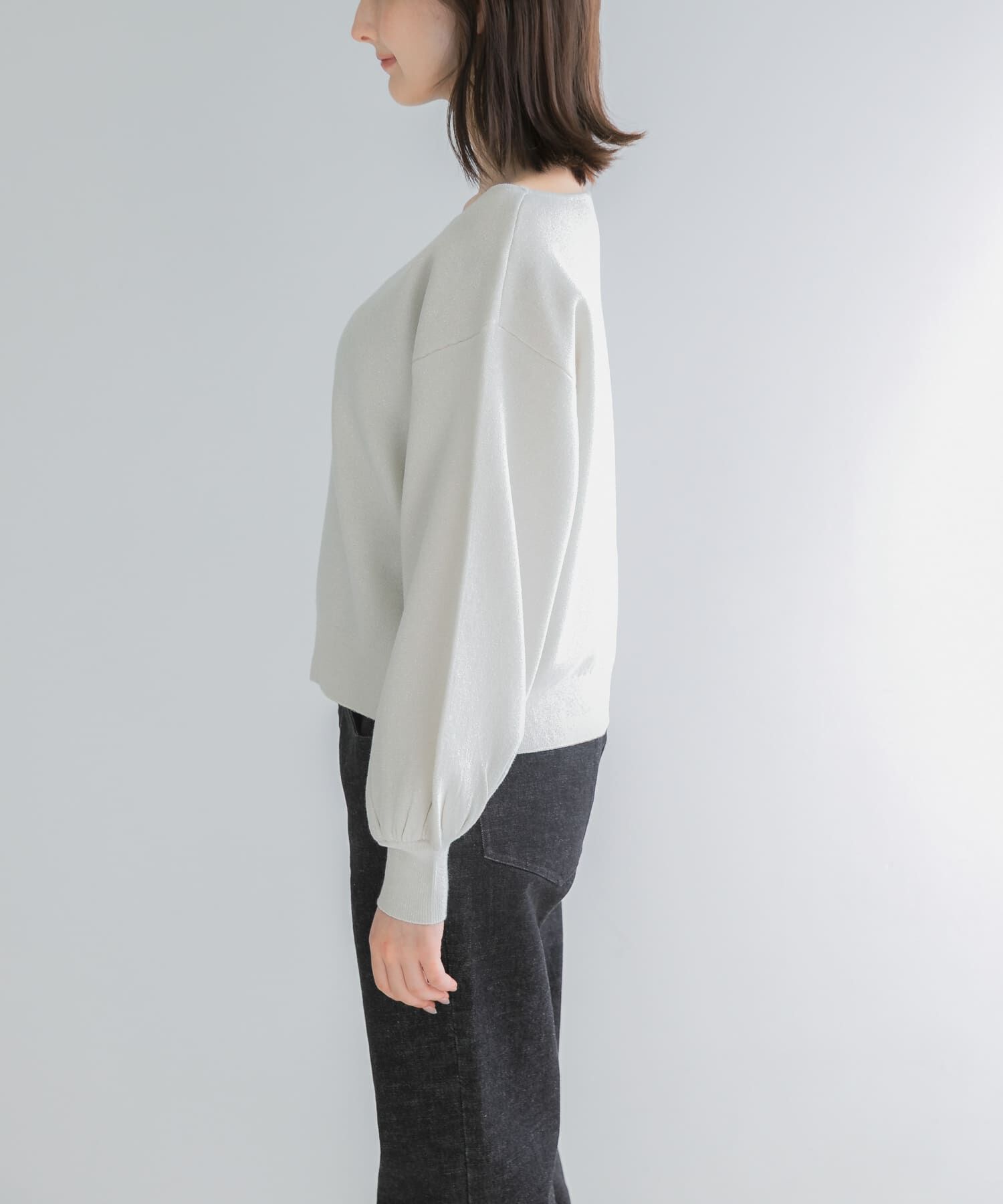 URBAN RESEARCH ROSSO「『一部WEB限定カラー』2WAYオフショルスウェットニット」|ニット・セーター|