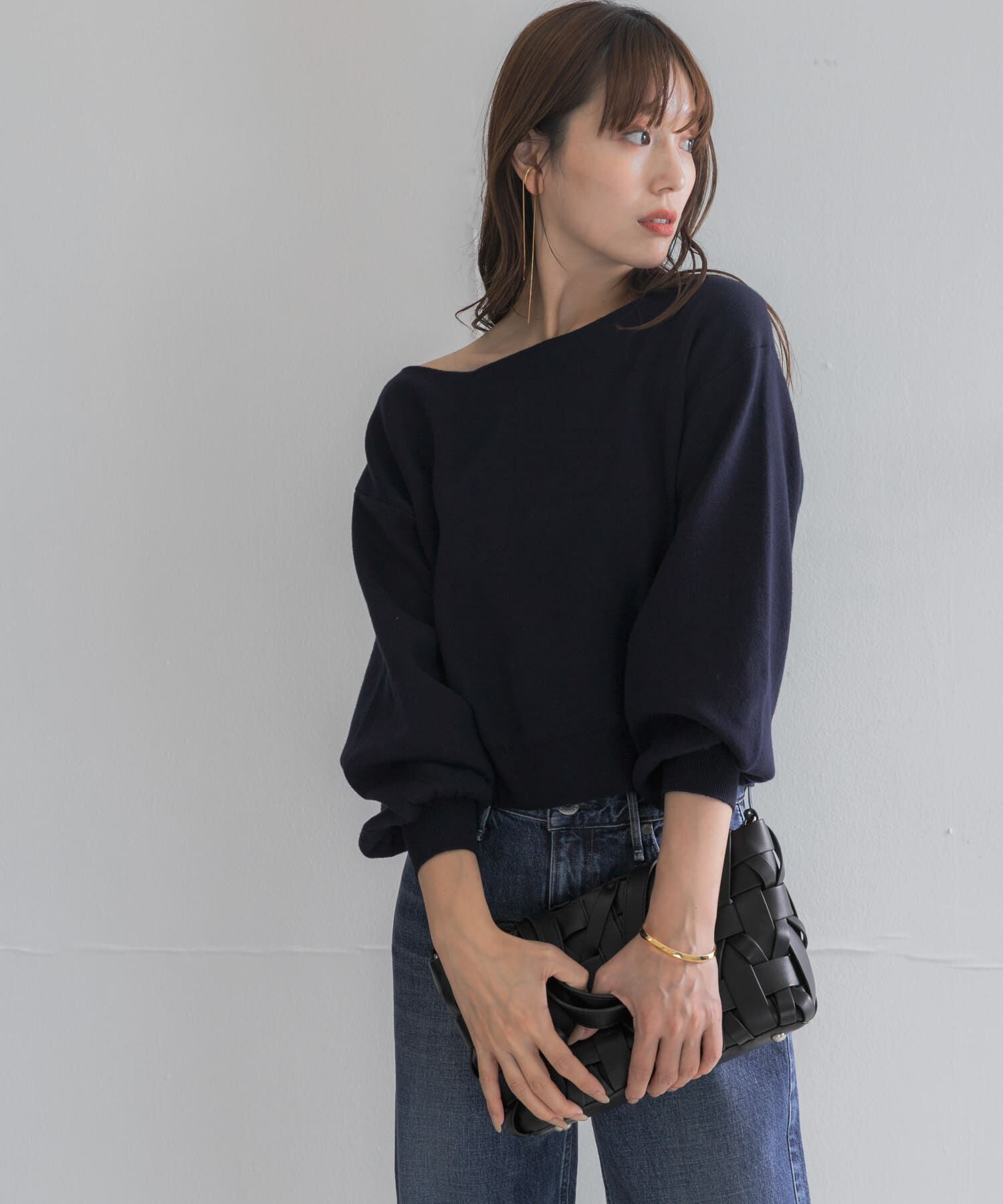 URBAN RESEARCH ROSSO「『一部WEB限定カラー』2WAYオフショルスウェットニット」|ニット・セーター|