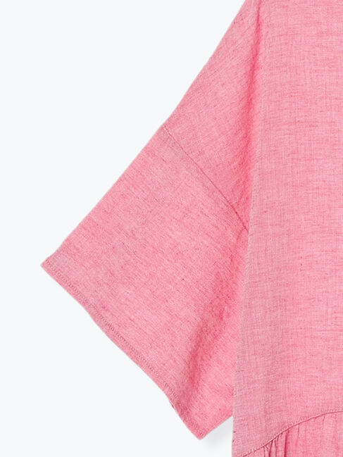 Samansa Mos2「【クールコットン】前開き切替チュニック」|シャツ・ブラウス|