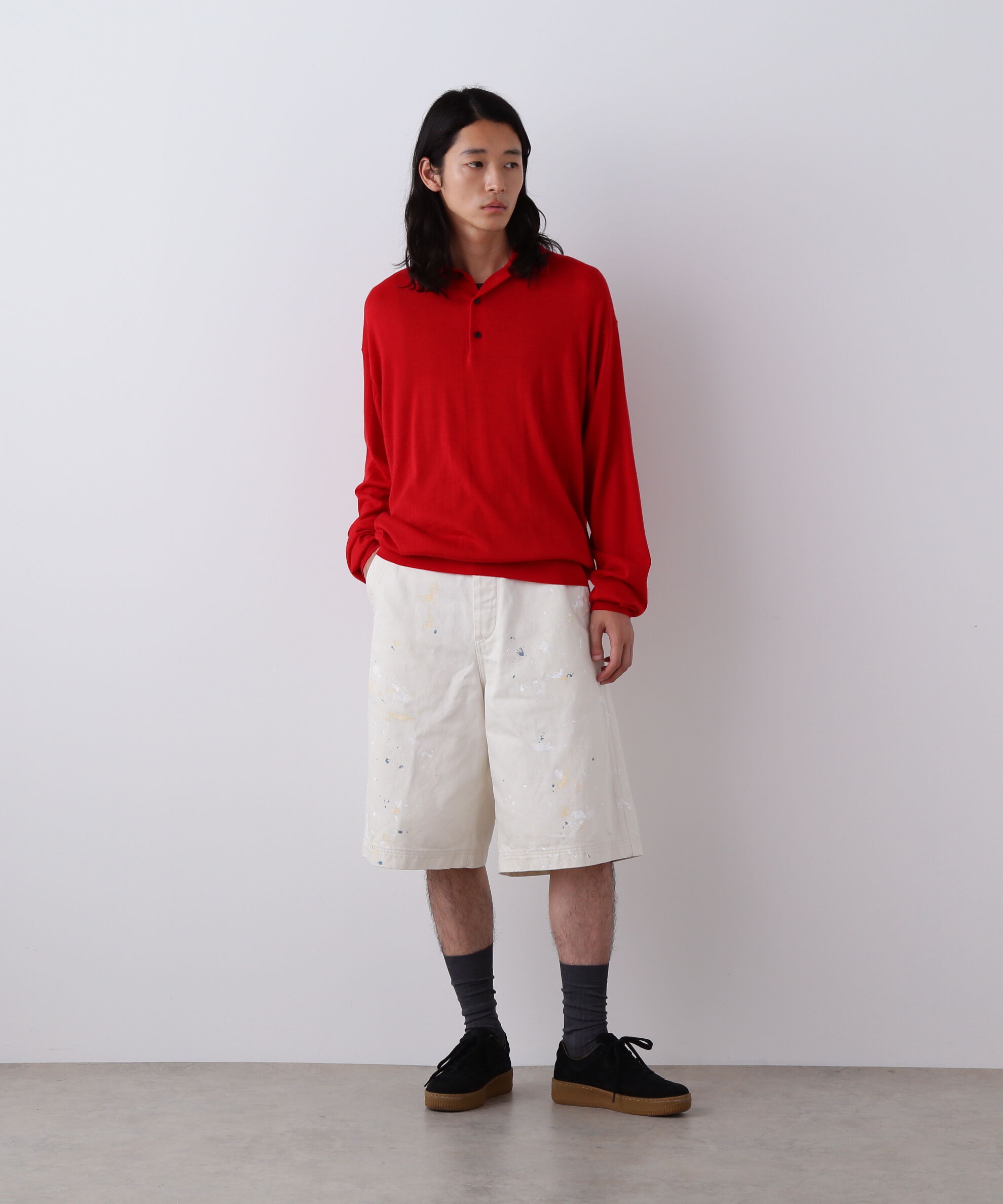 YLEVE 「YLEVE / HAND PAINT DENIM SHORTS」|その他|ベージュ