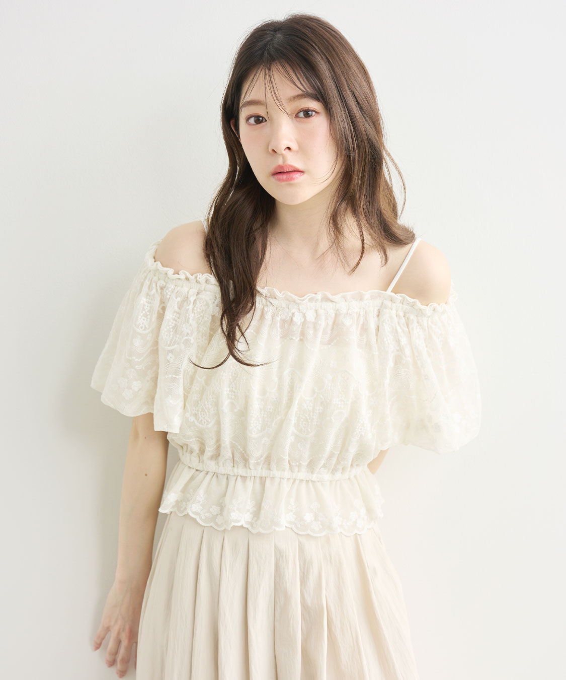 COCO DEAL「チュール刺繍オフショルブラウス」|シャツ・ブラウス|