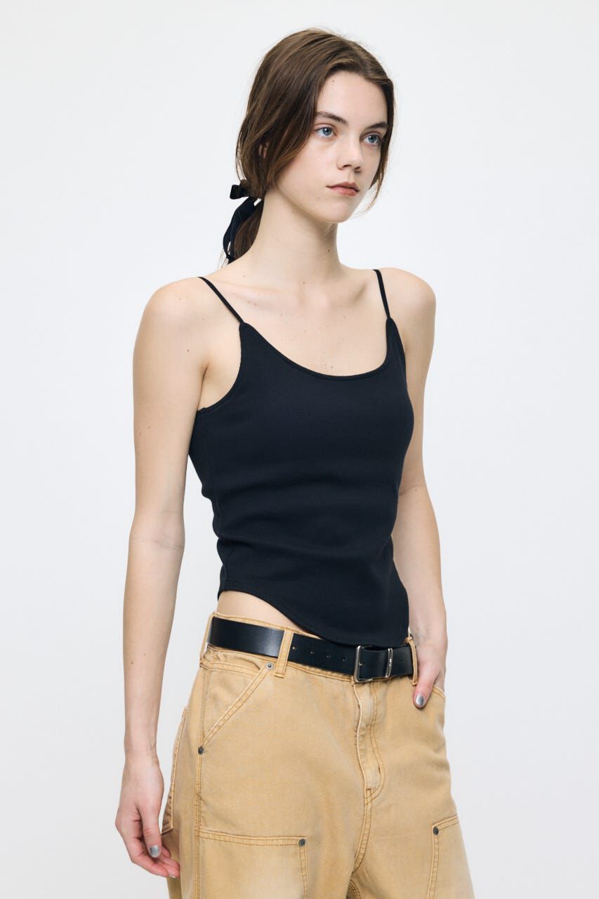 MOUSSY「BACK SCOOPキャミソール」|キャミソール|BLK