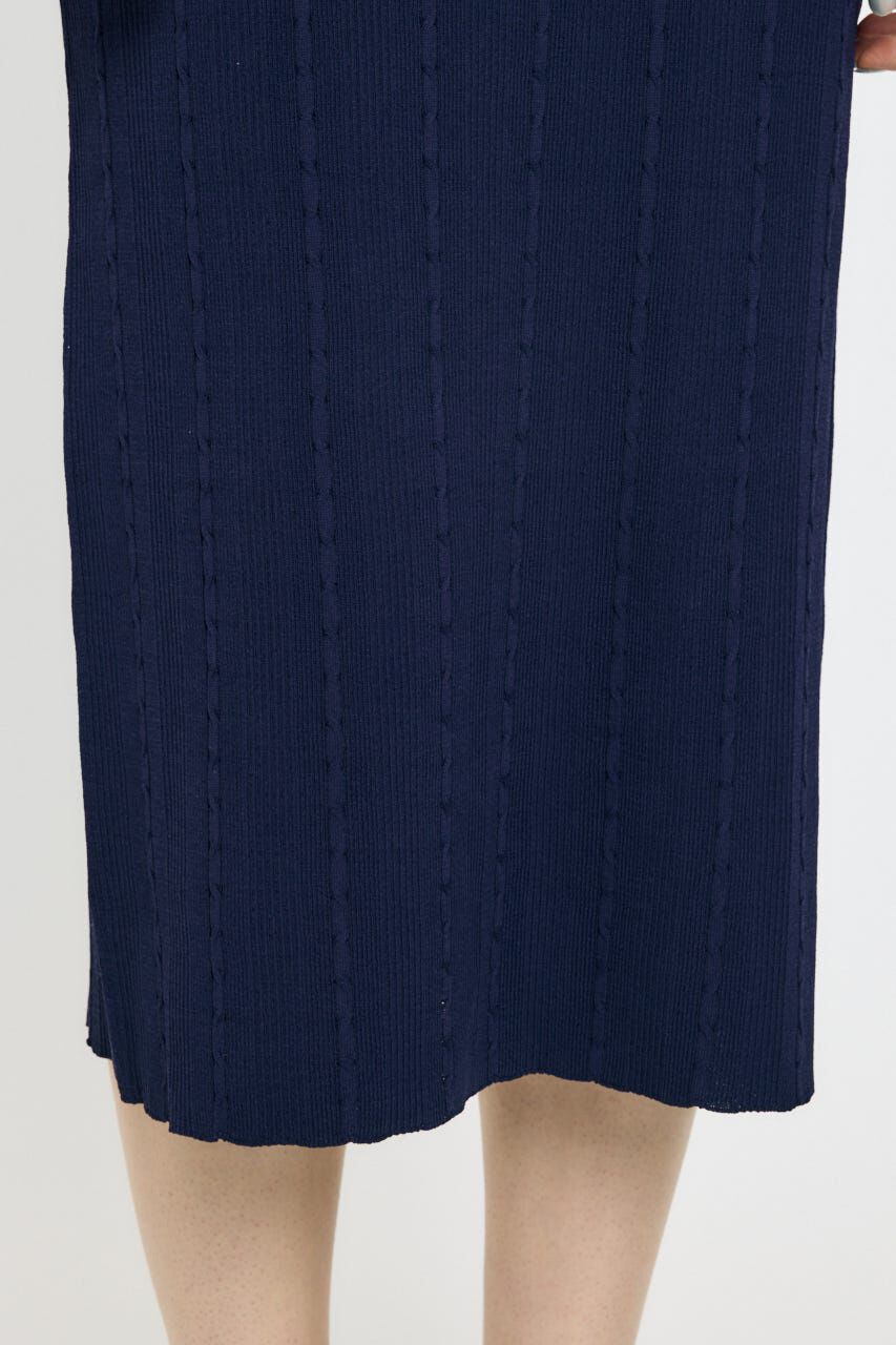 MOUSSY「CABLE POLO KNIT ドレス」|ワンピース|