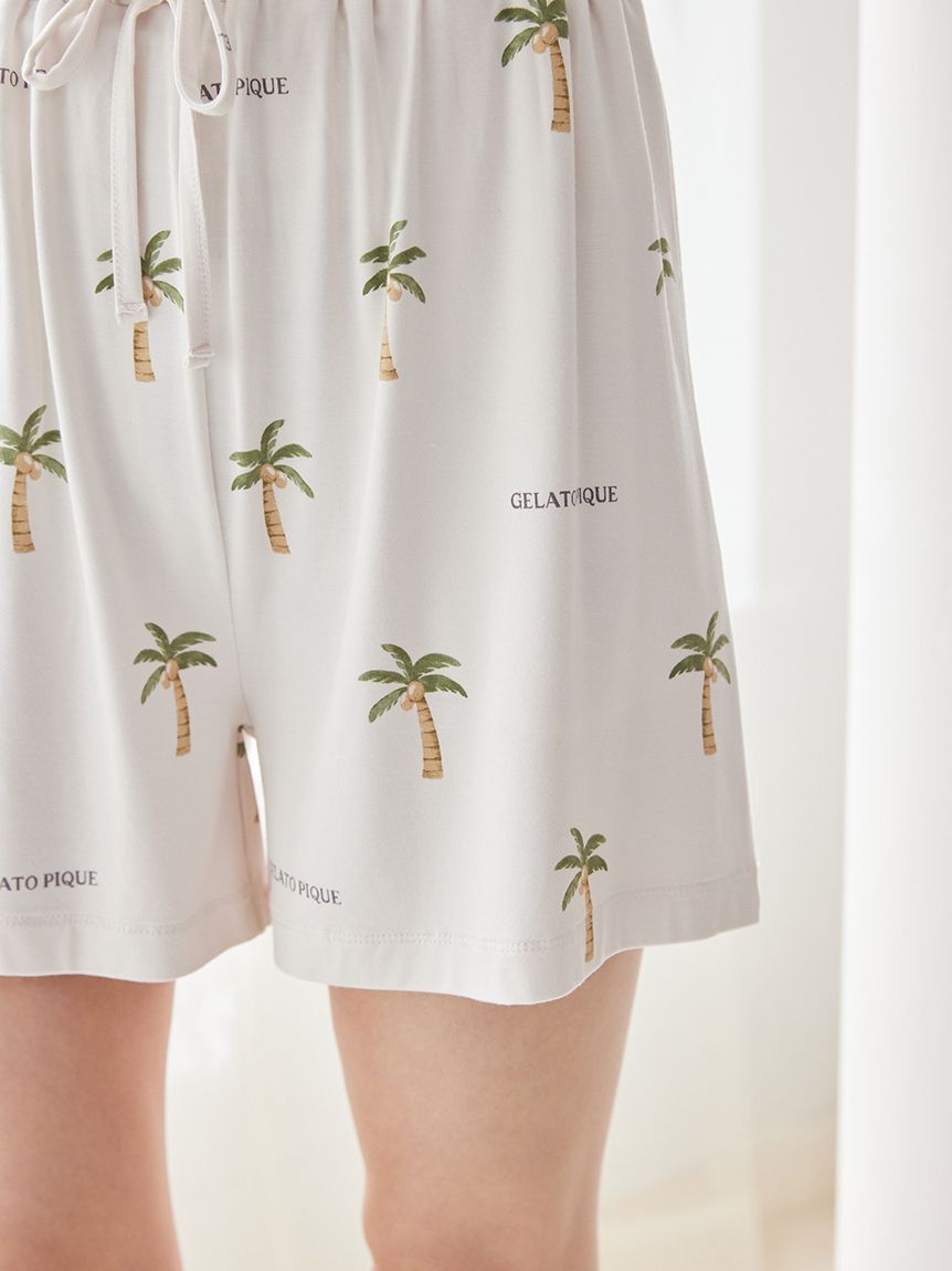 gelato pique「【接触冷感】サマーモチーフ4柄Tシャツ&ショートパンツセット」|ルームウェア|