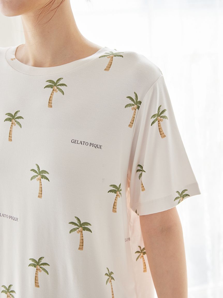 gelato pique「【接触冷感】サマーモチーフ4柄Tシャツ&ショートパンツセット」|ルームウェア|