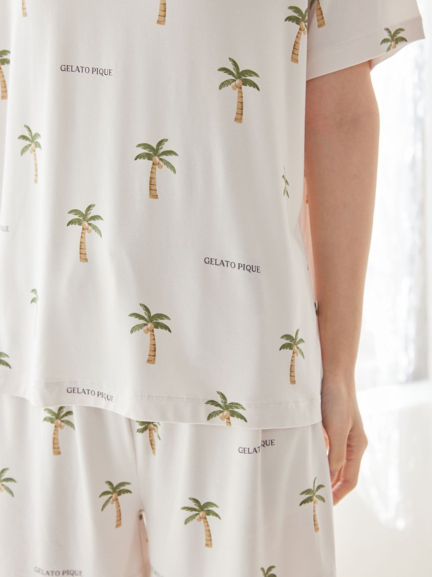 gelato pique「【接触冷感】サマーモチーフ4柄Tシャツ&ショートパンツセット」|ルームウェア|