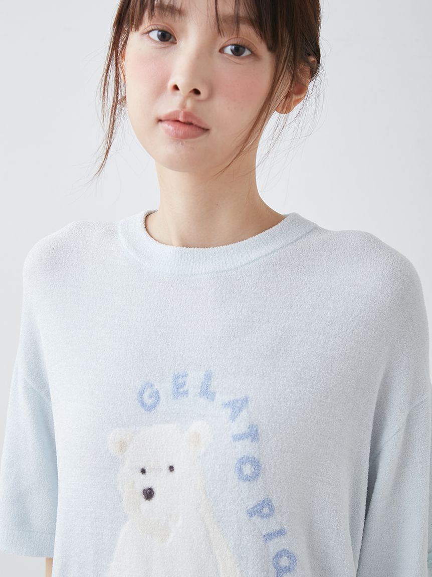 gelato pique「【ONLINE限定】【接触冷感】スムーズィーliteシーアニマルジャガードプルオーバー&ショートパンツセット」|ルームウェア|