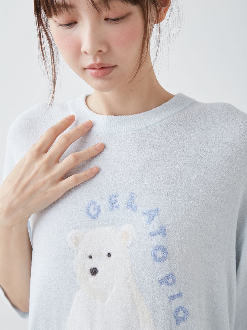gelato pique「【ONLINE限定】【接触冷感】スムーズィーliteシーアニマルジャガードプルオーバー&ショートパンツセット」|ルームウェア|
