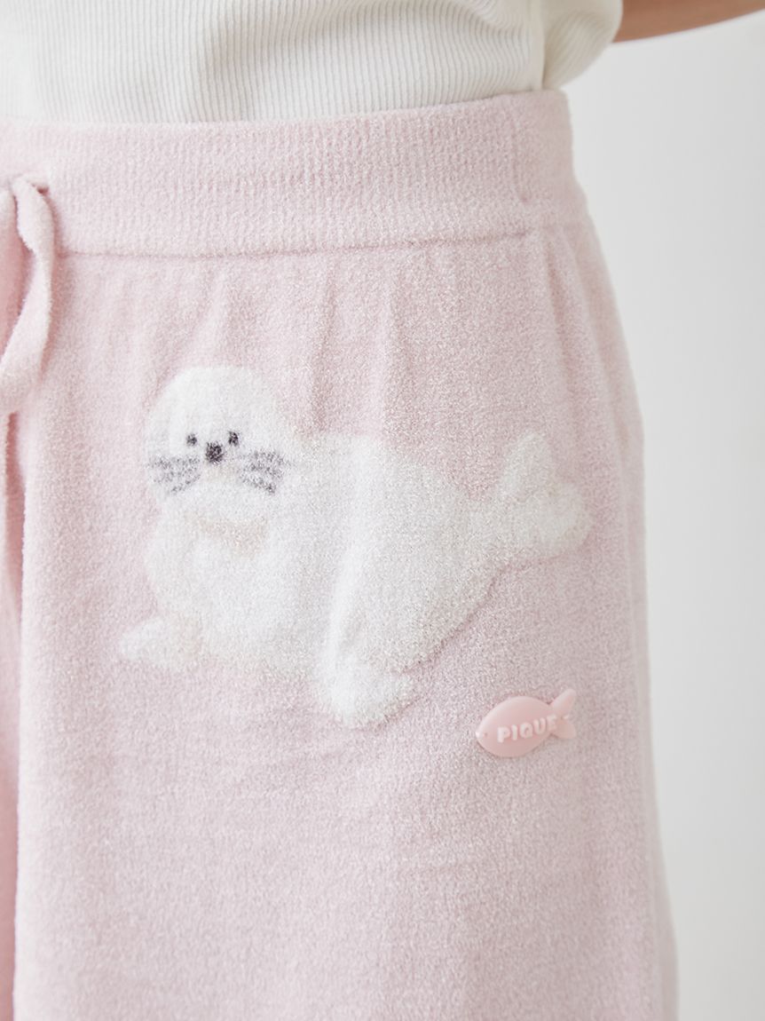 gelato pique「【ONLINE限定】【接触冷感】スムーズィーliteシーアニマルジャガードプルオーバー&ショートパンツセット」|ルームウェア|