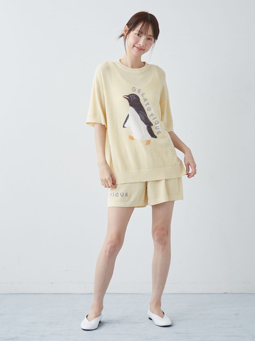 gelato pique「【ONLINE限定】【接触冷感】スムーズィーliteシーアニマルジャガードプルオーバー&ショートパンツセット」|ルームウェア|
