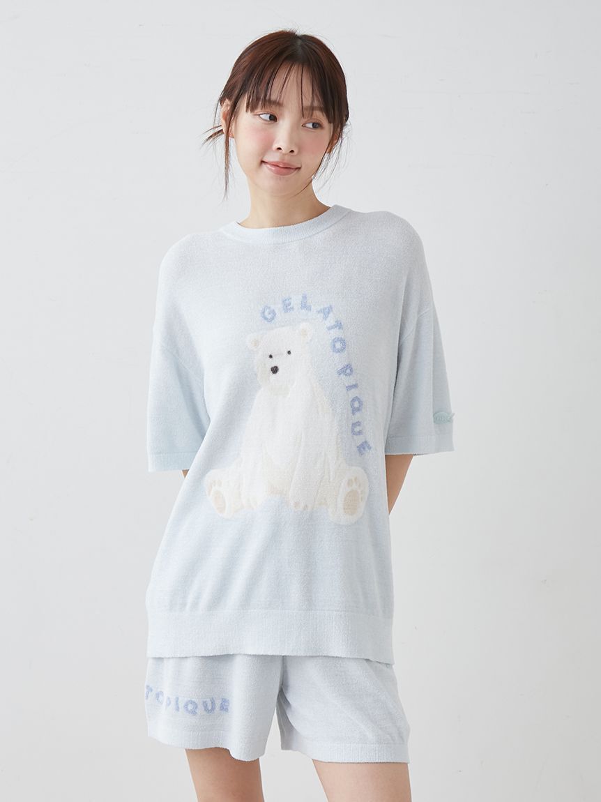 gelato pique「【ONLINE限定】【接触冷感】スムーズィーliteシーアニマルジャガードプルオーバー&ショートパンツセット」|ルームウェア|