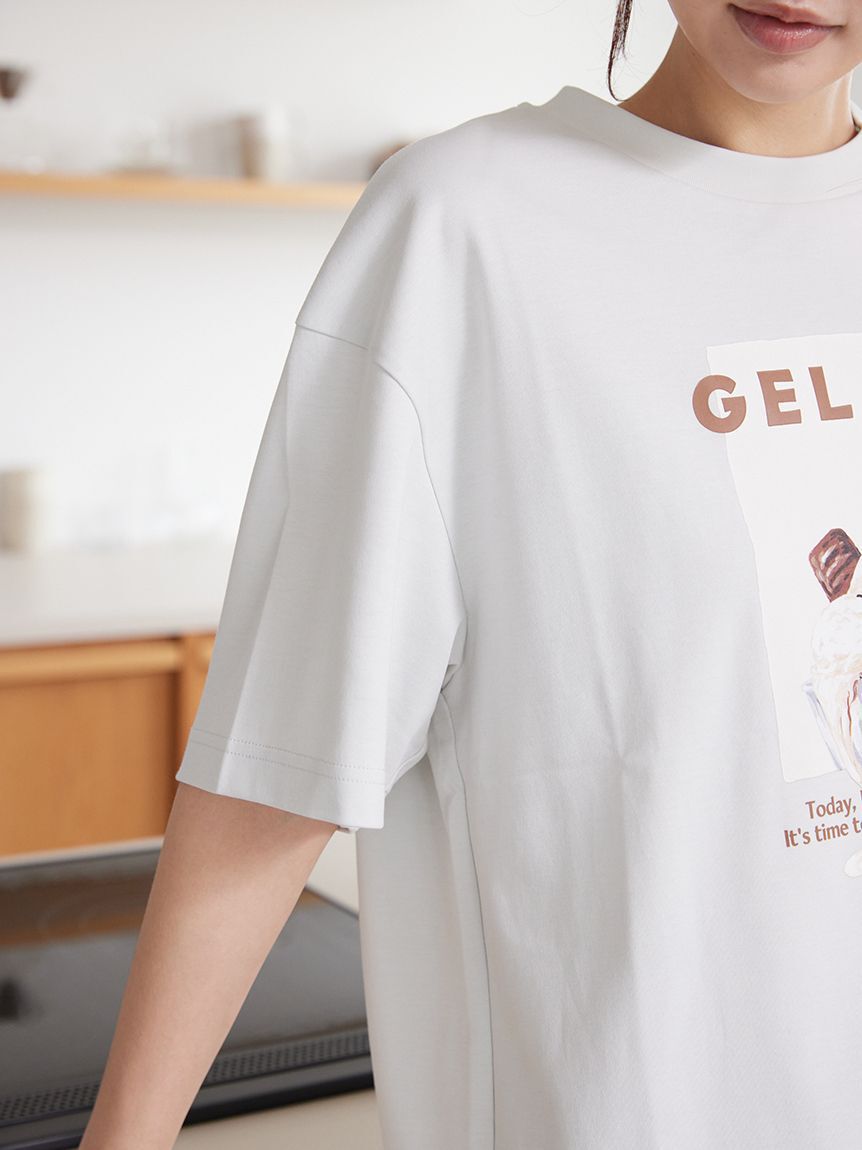 gelato pique「【UNISEX】 【接触冷感】HIGH CALORIEワンポイントTシャツ」|ルームウェア|