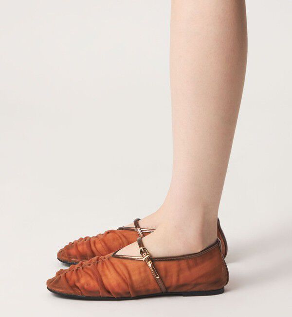 ODETTE E ODILE「＜SY＞シースルーギャザーベルトフラット10&uarr;」|パンプス|