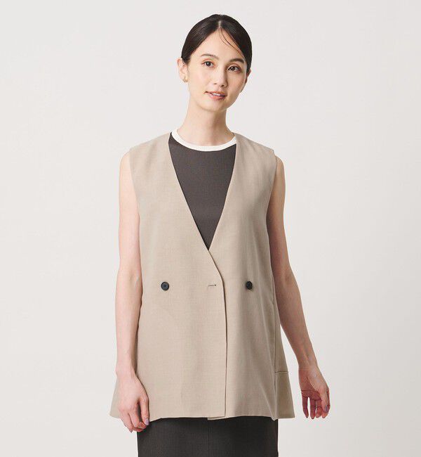 UNITED ARROWS「シアー バックフレア ベスト ‐ウォッシャブル‐」|ベスト・ジレ|