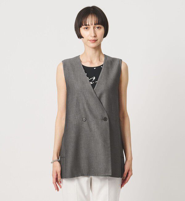 UNITED ARROWS「シアー バックフレア ベスト ‐ウォッシャブル‐」|ベスト・ジレ|