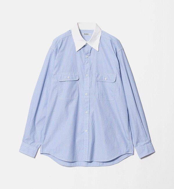 UNITED ARROWS「＜District＞ダブルポケット レギュラーカラー シャツ」|シャツ・ブラウス|LT.BLUE