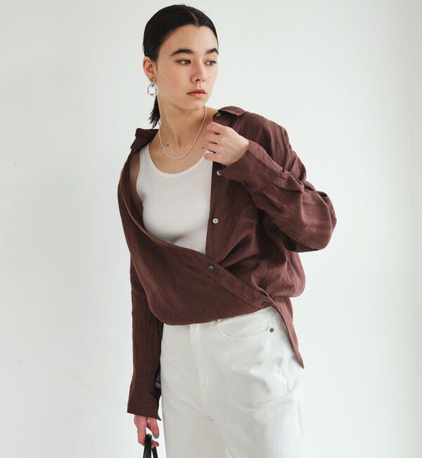 UNITED ARROWS green label relaxing「［size SHORTあり］リネン2WAYシャツ」|シャツ・ブラウス|
