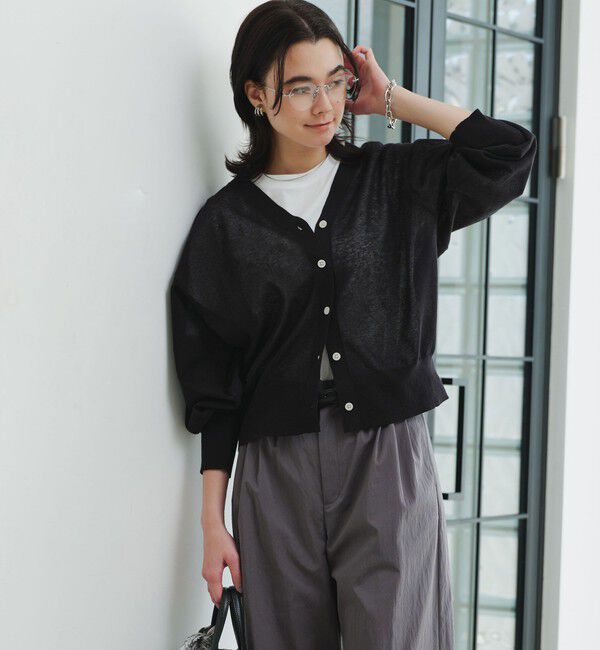 UNITED ARROWS green label relaxing「ビューティーネック2WAYカーデ ウォッシャブル」|カーディガン|