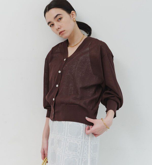UNITED ARROWS green label relaxing「ビューティーネック2WAYカーデ ウォッシャブル」|カーディガン|