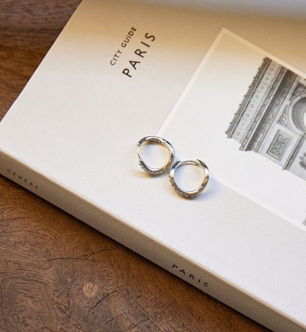 UNITED ARROWS green label relaxing「【WEB限定】パヴェ フープピアス」|ピアス|