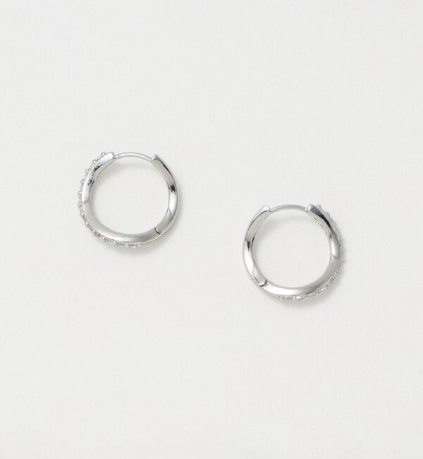 UNITED ARROWS green label relaxing「【WEB限定】パヴェ フープピアス」|ピアス|