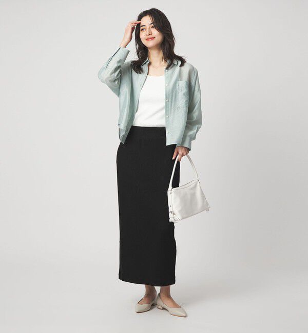 UNITED ARROWS green label relaxing「ブライトリブ タイト スカート」|タイト|