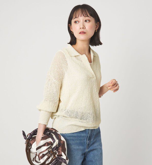 UNITED ARROWS green label relaxing「ノットヤーン スキッパー プルオーバー ウォッシャブル」|ニット・セーター|