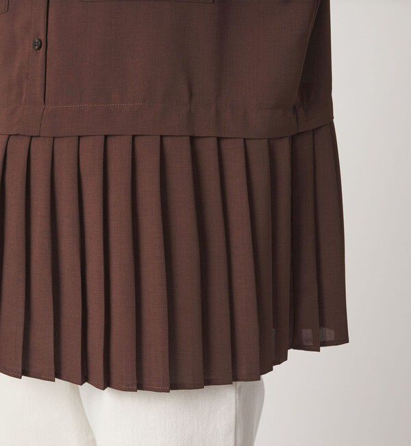 UNITED ARROWS green label relaxing「［size SHORTあり］スソ プリーツ シャツ マシンウォッシャブル 吸水速乾」|シャツ・ブラウス|