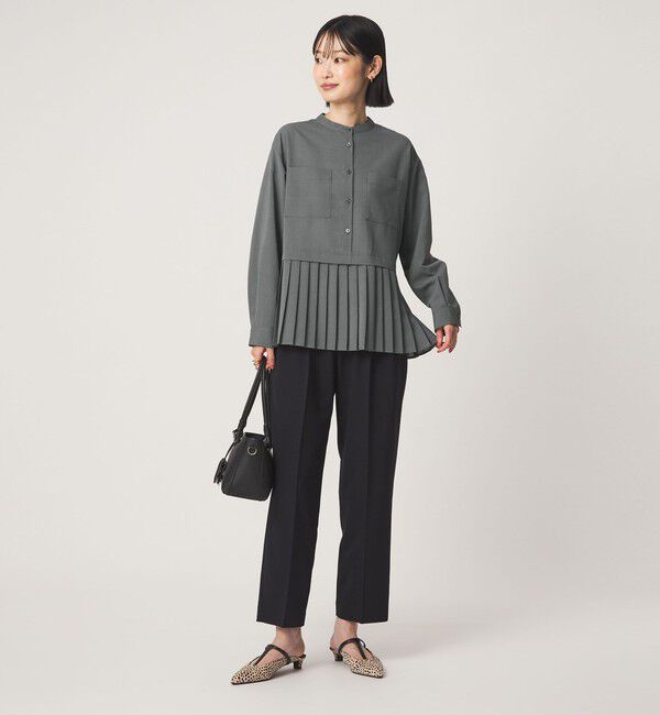 UNITED ARROWS green label relaxing「［size SHORTあり］スソ プリーツ シャツ マシンウォッシャブル 吸水速乾」|シャツ・ブラウス|
