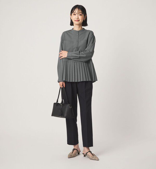 UNITED ARROWS green label relaxing「［size SHORTあり］スソ プリーツ シャツ マシンウォッシャブル 吸水速乾」|シャツ・ブラウス|