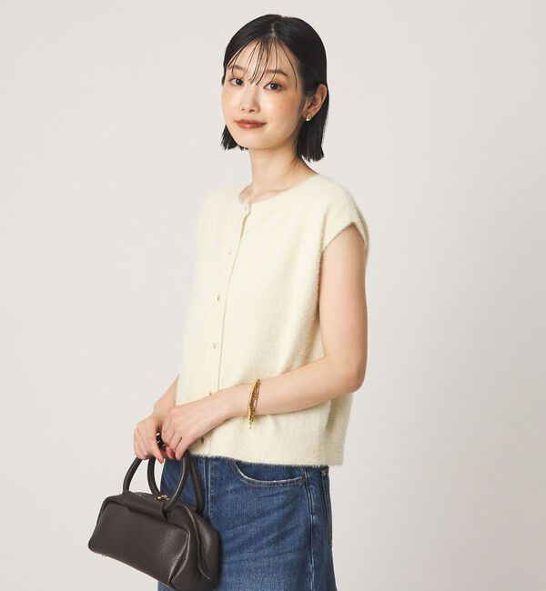 UNITED ARROWS green label relaxing「フラッフフェザー 2WAY フレンチスリーブ ニット」|ニット・セーター|