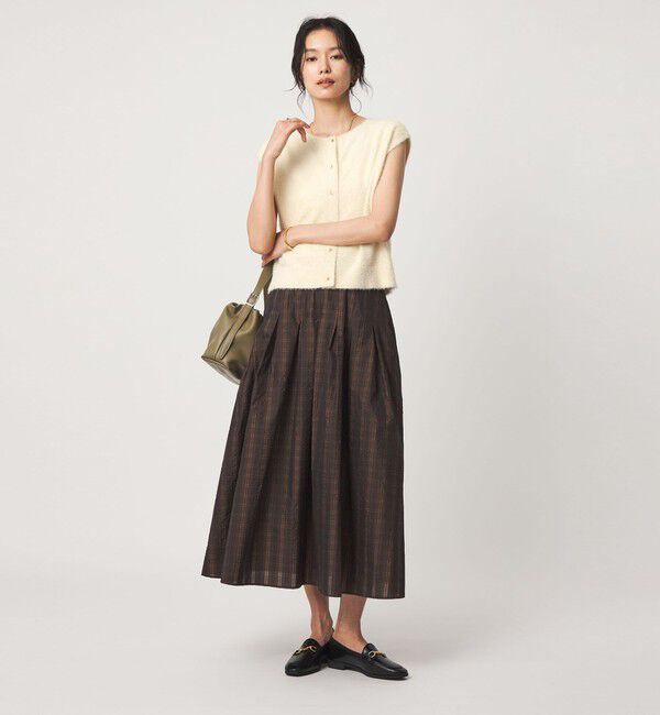 UNITED ARROWS green label relaxing「フラッフフェザー 2WAY フレンチスリーブ ニット」|ニット・セーター|