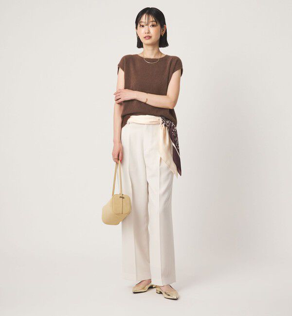 UNITED ARROWS green label relaxing「フラッフフェザー 2WAY フレンチスリーブ ニット」|ニット・セーター|
