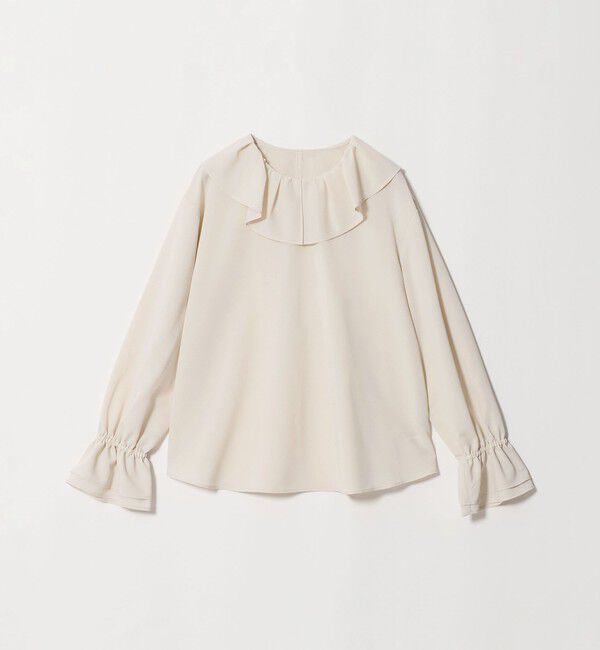 UNITED ARROWS green label relaxing「フリルカラー ブラウス マシンウォッシャブル 吸水速乾」|シャツ・ブラウス|