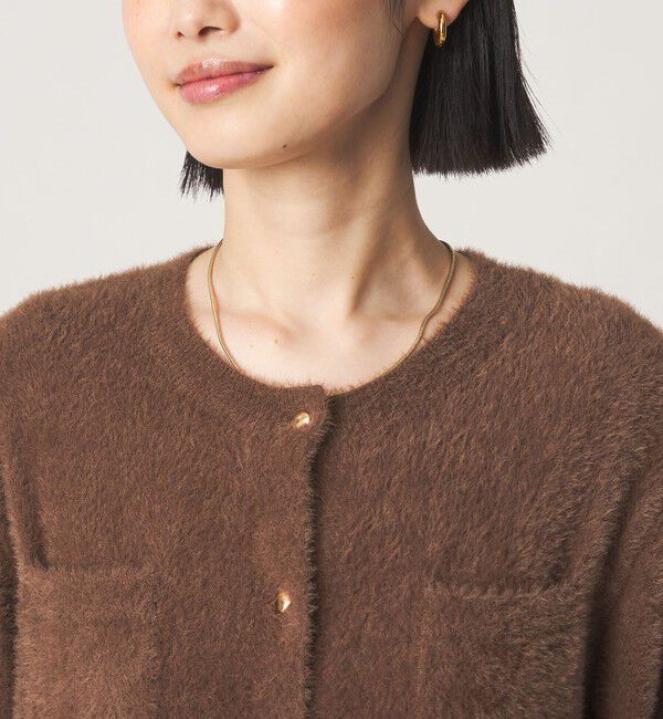 UNITED ARROWS green label relaxing「フラッフフェザー ハーフスリーブ ニット カーディガン」|カーディガン|