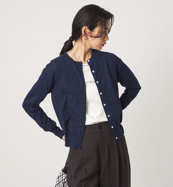 UNITED ARROWS green label relaxing「＜1_OF MINE＞クルーネック ニット カーディガン マシンウォッシャブル」|カーディガン|