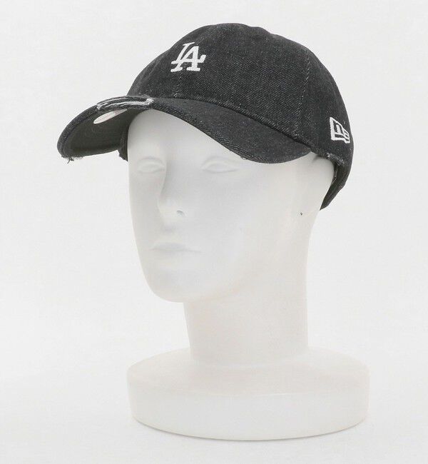 UNITED ARROWS green label relaxing「【別注】＜NEW ERA＞9TWENTY ダメージ デニム LA キャップ ブラック」|キャップ・キャスケット|