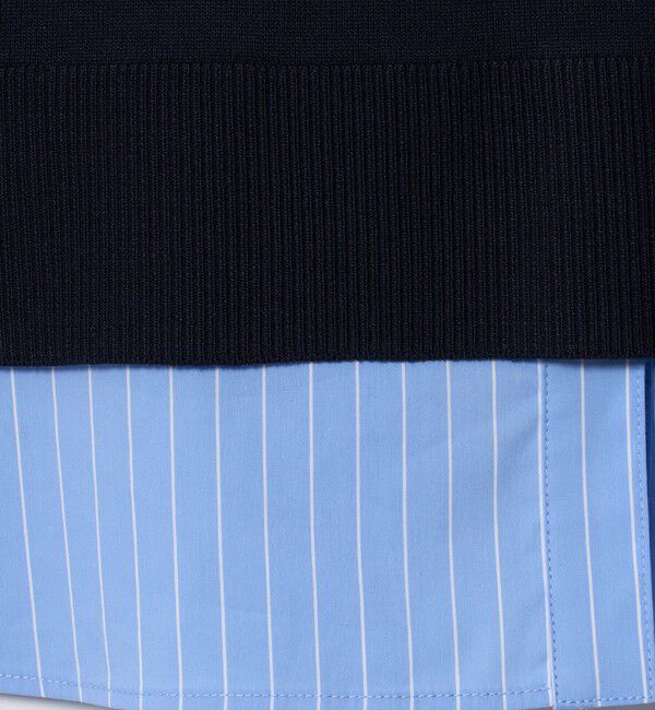 UNITED ARROWS green label relaxing「2WAY スキッパー シャツ プルオーバー ニット 5分袖 」|ニット・セーター|