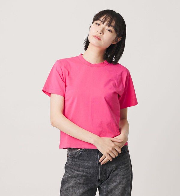 NICE WEATHER「＜NICE WEATHER＞ソリッド ショートスリーブ Tシャツ」|Tシャツ・カットソー|PINK