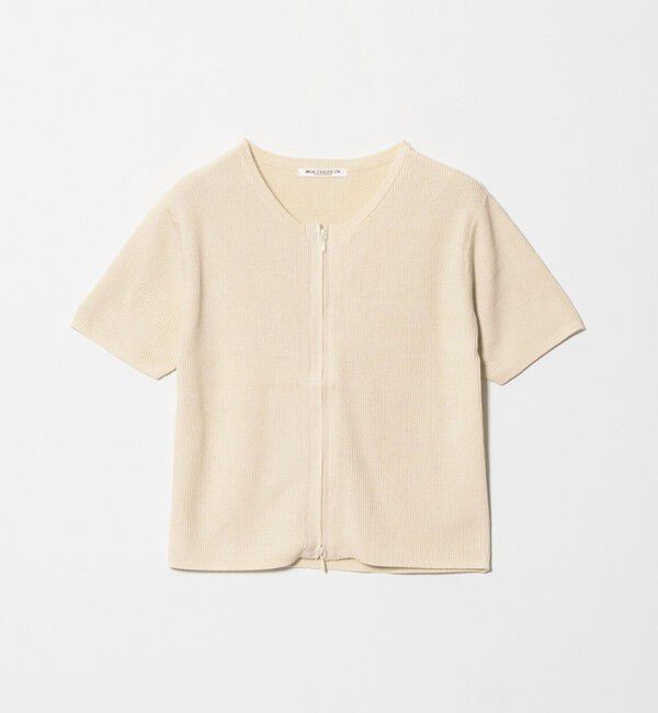 BEAUTY&YOUTH UNITED ARROWS「コットン ジップ クルーネック カーディガン ウォッシャブル」|カーディガン|