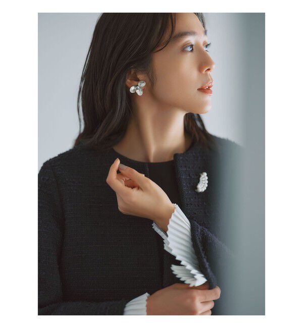 Demi-Luxe BEAMS 「ツイード クルーネック ジャケット＊」|ダッフルコート|