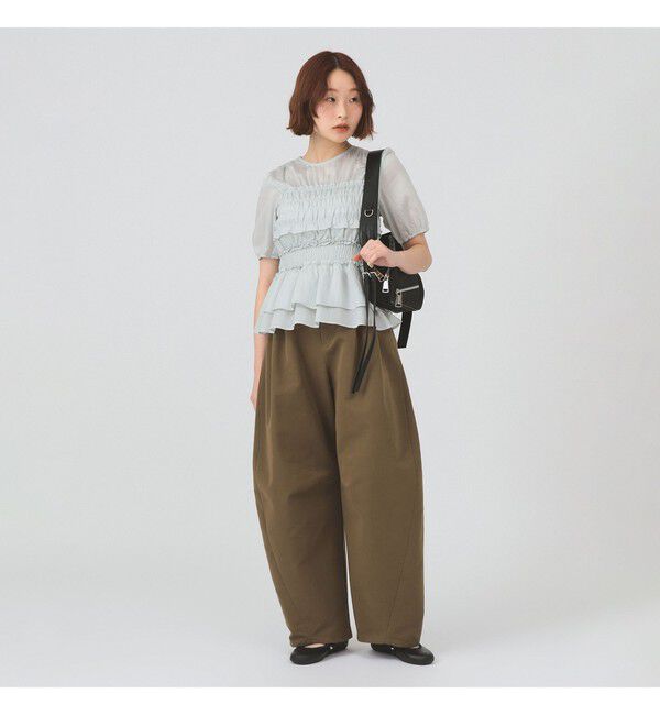 Ray BEAMS 「2タック カーブ バレル チノパンツ」|チノ|