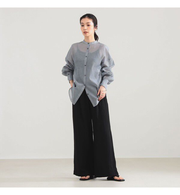 Demi-Luxe BEAMS 「AK+1 / コットンシルク ギンガム シャツ」|シャツ・ブラウス|