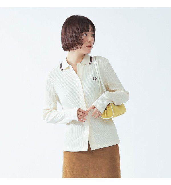 Ray BEAMS 「FRED PERRY / ボタン スルー リブ ポロシャツ」|ポロシャツ|ECRU