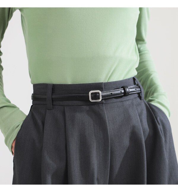 Demi-Luxe BEAMS 「LIE STUDIO / The Geogia Slim ベルト」|ベルト|BLACK&times;SILVER