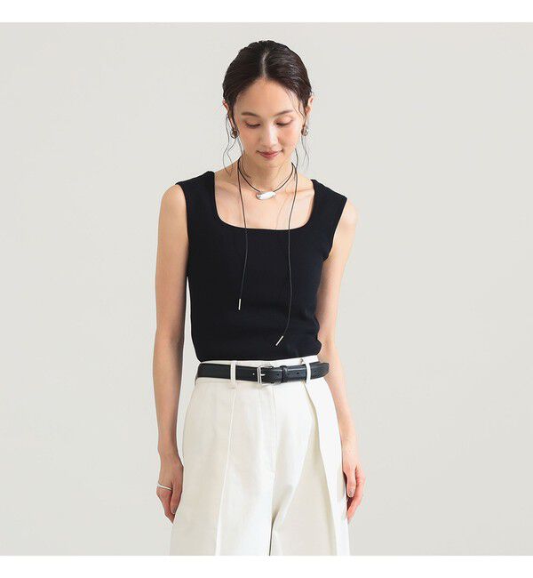 Demi-Luxe BEAMS 「リブニット タンクトップ」|ニット・セーター|BLACK