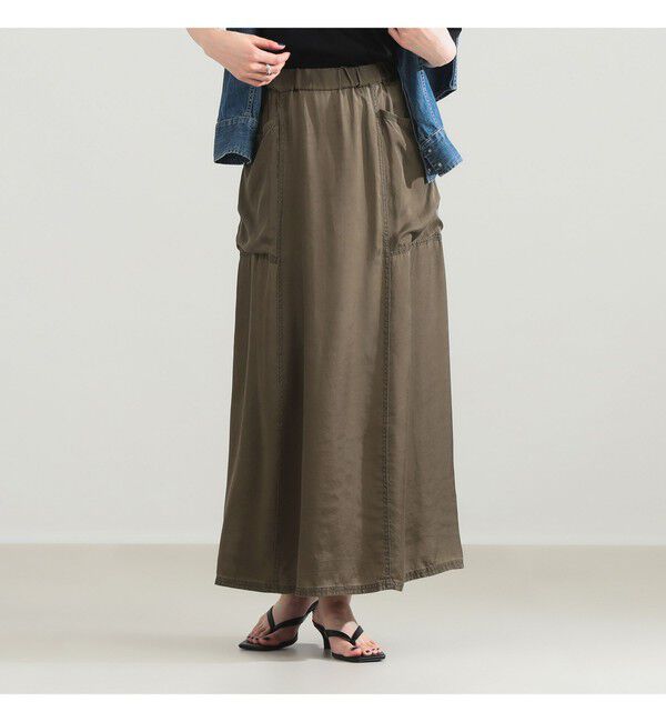 Demi-Luxe BEAMS 「ピグメント ダイ スカート」|スカート|OLIVE