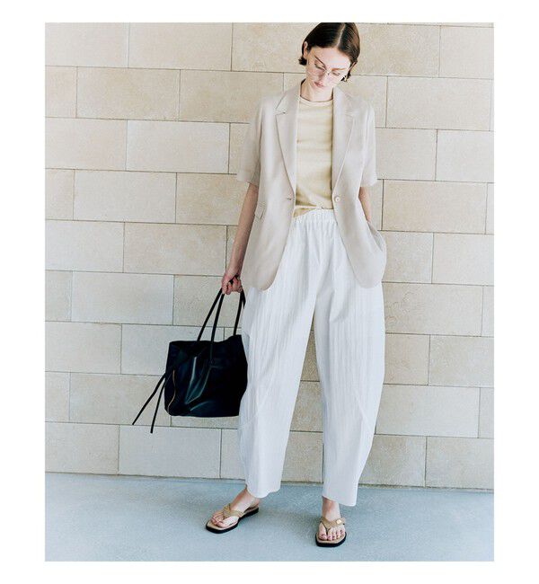 Demi-Luxe BEAMS 「シアー ハーフスリーブ ジャケット」|ダッフルコート|