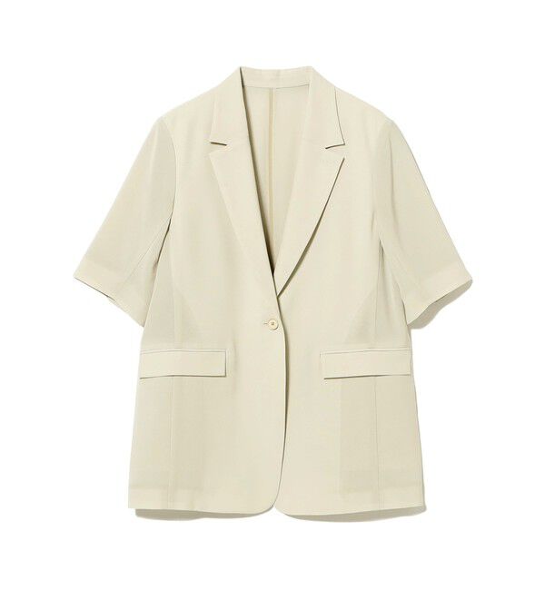 Demi-Luxe BEAMS 「シアー ハーフスリーブ ジャケット」|ダッフルコート|